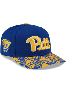 New Era Pitt Panthers Mascot Visor 9SEVENTY Stretch Snap Adjustable Hat - Blue