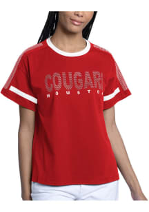 Houston Cougars Womens Red Star Player Short Sleeve T-Shirt