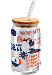 Detroit Tigers 16oz Local Glass Can Pint Glass - White