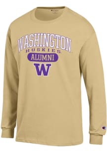 Champion Washington Huskies Gold Pill Alumni Jersey Long Sleeve T Shirt