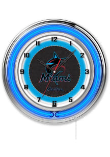 Miami Marlins 19in Neon Wall Clock
