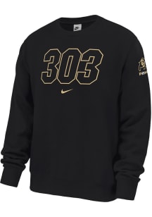 Deion Sanders  Nike Colorado Buffaloes Mens Black Prime 303 Long Sleeve Crew Sweatshirt
