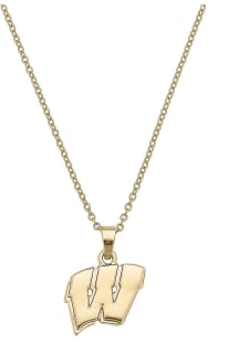 Wisconsin Badgers Matte Logo Necklace