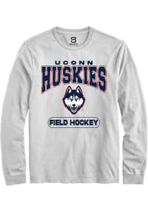 Summit Sportswear UConn Huskies White Field Hockey Long Sleeve T Shirt