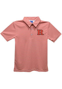 Vive La Fete Rutgers Scarlet Knights Youth Red Pencil Stripe Short Sleeve Polo Shirt