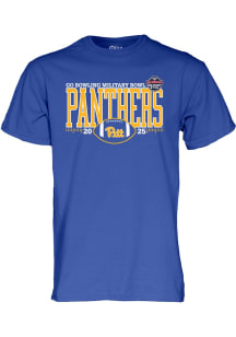 Blue 84 Pitt Panthers Blue 2025 Military Bowl Participant Short Sleeve T Shirt