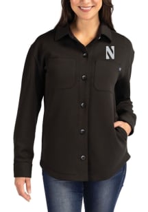 Cutter and Buck Northwestern Wildcats Womens Purple Roam Shirt Light Weight Jacket