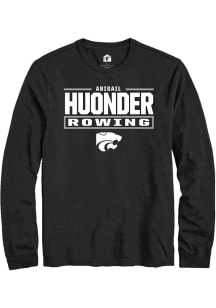 Abigail Huonder K-State Wildcats Black NIL Stacked Box Long Sleeve Player T Shirt
