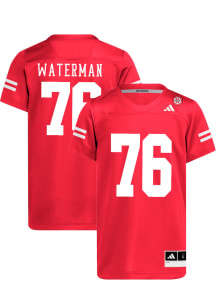 Rex Waterman   Nebraska Cornhuskers Red NIL Name And Number Football Jersey