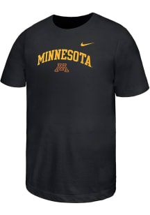 Nike Minnesota Golden Gophers Youth Black Arched Wordmark Short Sleeve T-Shirt