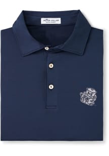 Peter Millar Michigan Wolverines Mens Navy Blue Performance Jersey POLO Short Sleeve Fashion Polo