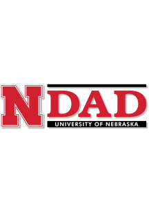 Nebraska Cornhuskers 6x2 Dad Auto Decal - Red
