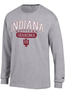 Champion Indiana Hoosiers Grey Pill Box Grandma Jersey Long Sleeve T Shirt