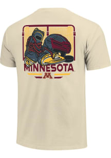 Minnesota Golden Gophers Cream Hockey Gear Stacked Short Sleeve T Shirt