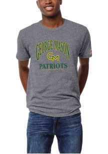 George Mason University Grey Arched Team Name Short Sleeve Fashion T Shirt