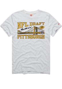 Homage Pittsburgh Steelers Ash Draft 2026 Pittsburg Shield Short Sleeve Fashion T Shirt