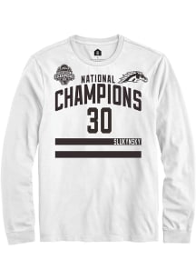 Hampton Slukynsky Western Michigan Broncos White NIL 2025 National Champions Shirzee Long Sleeve P..