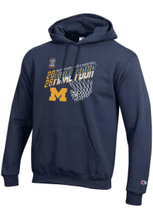 Champion Michigan Wolverines Mens Navy Blue MBB Final Four 2026 Powerblend Long Sleeve Hoodie