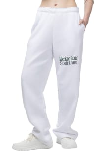 Michigan State Spartans Womens Pocket White Sweatpants
