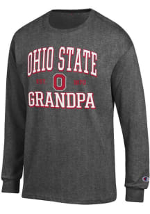 Champion Ohio State Buckeyes Charcoal Est. Date Grandpa Jersey Long Sleeve T Shirt