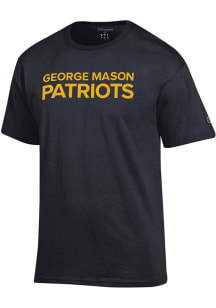 Champion George Mason University Black Primary Logo Short Sleeve T Shirt