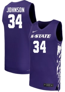 Nate Johnson  Nike K-State Wildcats Purple NIL Name And Number Jersey