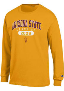 Champion Arizona State Sun Devils Gold Class of 2026 Jersey Long Sleeve T Shirt