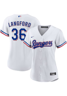 Wyatt Langford Texas Rangers Womens Replica Home Jersey - White