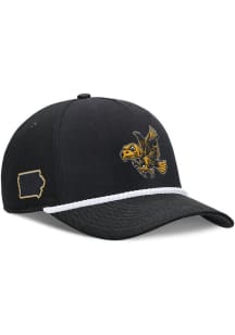 Nike Iowa Hawkeyes Vault Rise 5 Panel Rope Adjustable Hat - Black