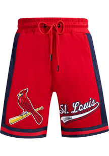 Pro Standard St Louis Cardinals Mens Red Script Tail Shorts