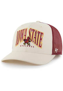 47 Iowa State Cyclones Retro Drawbridge Trucker Adjustable Hat - Natural