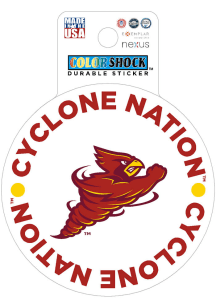 Iowa State Cyclones Script Durable Stickers - Cardinal