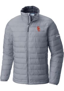 Mens USC Trojans Columbia Mens Powder Lite Heavyweight Jacket - Grey