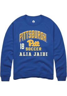 Alia Jaidi Pitt Panthers Mens Blue NIL Arch Logo Player Crew