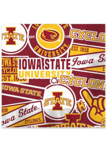 Iowa State Cyclones 6.5" 25 pk Square Napkins