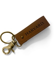 Harvard Crimson Leather Foldover Keychain - Brown