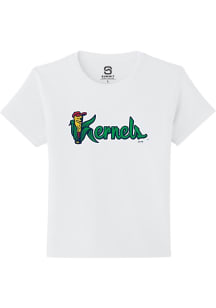 Summit Sportswear Cedar Rapids Kernels Youth White Alt Logo Wordmark Short Sleeve T-Shirt
