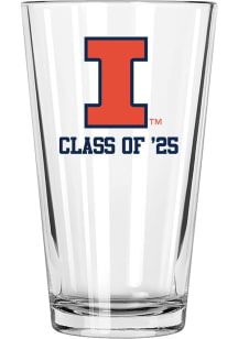 Illinois Fighting Illini Class of 2025 16 oz Pint Glass - White