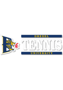 Drexel Dragons 6x2 Tennis Auto Decal - Navy Blue
