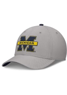 Nike Michigan Wolverines Mens Grey Campus Swooshflex Flex Hat
