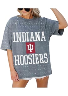 Gameday Couture Indiana Hoosiers Womens Graphite On the Ball Short Sleeve T-Shirt