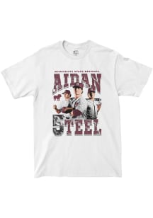 Aidan Teel Mississippi State Bulldogs White Retro 90s Short Sleeve Fashion Player T Shirt