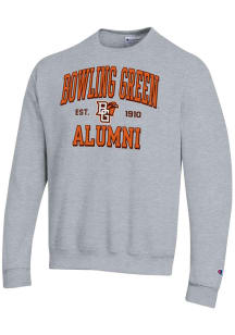 Champion Bowling Green Falcons Mens Grey Est Date Alumni Powerblend Long Sleeve Crew Sweatshirt