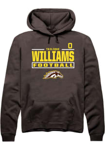 Tailique Williams Western Michigan Broncos Mens Brown Football NIL Stacked Box Player Hood