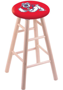 Fresno State Bulldogs Round Cushion Maple Pub Stool - Brown