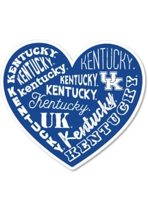 Kentucky Wildcats 3.5" Heart Rugged Stickers - Blue