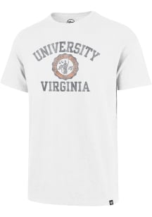 47 Virginia Cavaliers White Number One Seal Short Sleeve Fashion T Shirt