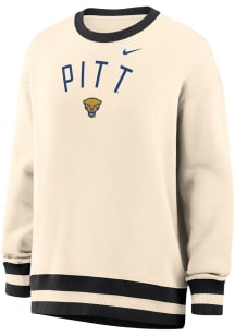Nike Pitt Panthers Womens Ivory Phoenix Oversized Crew Sweatshirt