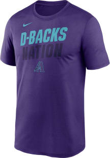 Nike Arizona Diamondbacks Purple Fanwear City Connect Team Phrase Script Short Sleeve T Shirt