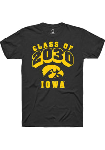 Summit Sportswear Iowa Hawkeyes Black Class of 2030 Short Sleeve T Shirt